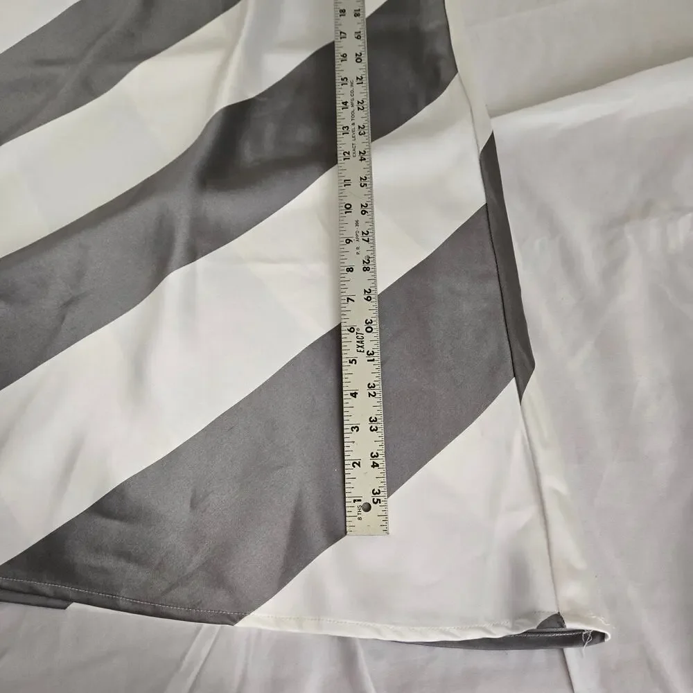 L.I.F.E. Long Skirt Medium Green and White diagonal pattern